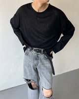 90's See-Through Painting Loose T-Shirt