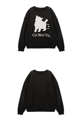 NO COLOR STAR CAT KNIT - BLACK