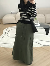 ラッシュバックスリットロングスカート