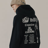 モノクロームパーカー / MONOCHROME HOODIE_BLACK