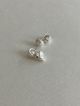 [92.5silver] ハートパールピアス