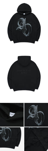 [24SS] ハーフトーンシンボルプリンティングフーディー BLACK