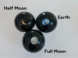 Full Moon - ブラックスペーススマホグリップ