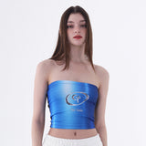 メタルブルームーンチューブトップ/0 4 metal blue moon tube top