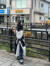 6カラー　レースストラップ調節可能スリーブレスシャツ