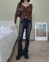 アメリカンブーツカットデニムパンツ / American Bootcut Denim Pants (2color)
