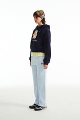 ウィティーバニープラネットエクスプローラークロップフーディー / WITTY BUNNY PLANET EXPLORER CROP HOODIE [NAVY]