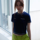 スティッチクロップT / STITCH CROP TEE_NAVY