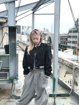 Daily Hip Crop Varsity Jacket