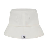 Herringbone label bucket hat WHITE