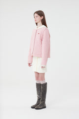 スモールチェリーボタンニットスカート／SMALL CHERRY BUTTON KNIT SKIRT [CREAM]