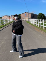 カバーツートンルーズフィットフーディ―/COVER TWO TONE LOOSEFIT HOODY