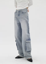 バルーンカーゴデニムパンツ / no.0001 balloon cargo denim pants