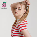 STRIPE CROPPED T-SHIRT