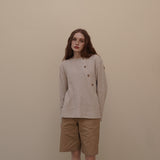 オートワッフルボタンTシャツ