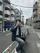 ロイヤルセミオーバーサイズフィットチェックシャツ