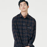 レイラフラフチェックシャツ / Layla endless love Fluff Mood Check shirt S24 Navy (6550278176886)