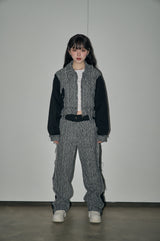 ジャカードデニムパンツ / jacquard denim pt - black
