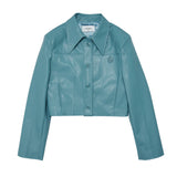 CROP LEATHER JACKET - MINT (6636692144246)