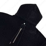 マルチコーデュロイセミジップアップフーディー/Multi-corduroy semi- zip-up hood (3 colors)