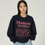 マルチーズアーカイブライングラフィックスウェットシャツ