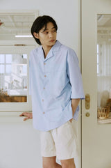 ユニセックスカフハーフパンツ/unisex cuff half pants cream