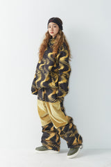 ウェーブベルベットスーパーワイドボックスパンツ / BSR2223FWPT015 ZGZG WAVE VELVET SUPER WIDE BOX PANTS GOLD