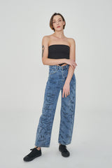 レタリングプリンテッドデニムパンツ / ACTRESS YANG HYE-JI WORN LETTERING PRINTED DENIM PANTS[6050]