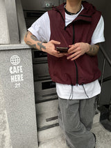 No.0028 O nylon hood VEST (3color)