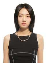 MP018 FRESHWATER PEARL WITH NATURAL STONE NECKLACE