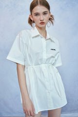 HIDE Cutting Half Sleeves Shirt (White) (6570994991222)