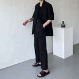 SI リネン半袖ジャケット / SI Linen Short-Sleeved Jacket (2 colors)