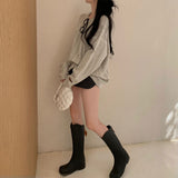 [Bellide made] Caramel Loose Fit Long Round Knitwear