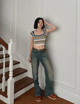 グリーニーブーツカットパンツ / no.425 Greeny Bootcut Pants