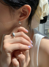 [92.5silver] クラックワンタッチピアス