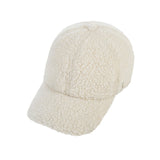 Stud Logo Over Fit Fleece Ball Cap White