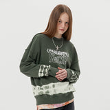 キルシーウィティーバニータイダイスウェットシャツ / WITTY BUNNY TIE DYE SWEATSHIRT [KHAKI] (6671650357366)