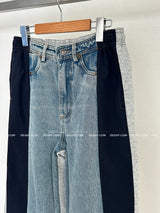 Just Coloring Denim Wide Pants