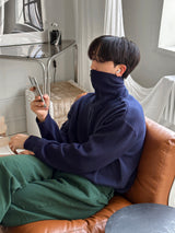 ニコルソンハーフジップアップニット