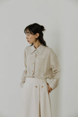 リネンベストシャツ / linen vest shirts natural