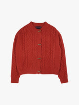 CABLE WOOL CARDIGAN