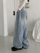 Harin Stopper Washing Long Denim Wide Pants