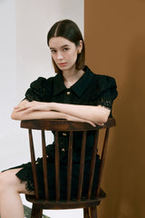 Lace shirt dress