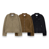 (UNISEX) スエードストラップレーサージャケット