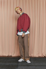 TIE-DYE BLOCK DENIM PANTS / BROWN