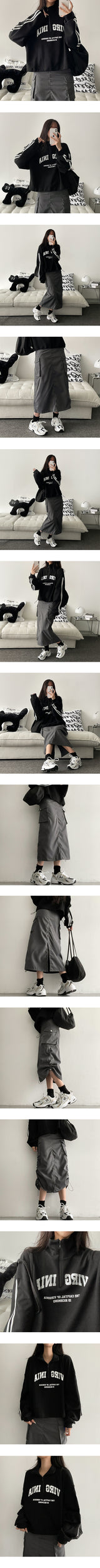 Nefside cargo string long skirt
