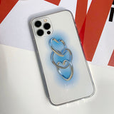 ラブブルーハートリングiPhoneケース / Love Blue Heart Ring iPhone Case