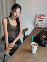 mood sheer sleeveless top