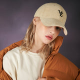 3D Monogram logo corduroy over fit ball cap CREAM