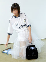 velvet rose corsage backpack_blu